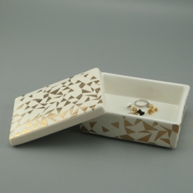 caixa de jóias cerâmicas com tampa