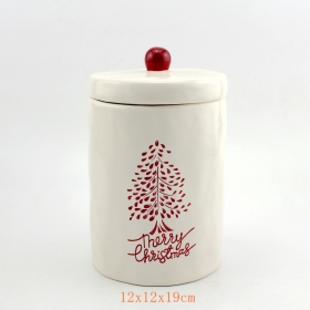 vasilhas de cozinha de cerâmica natal feliz