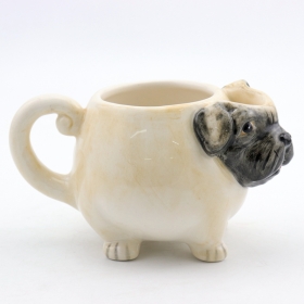 canecas de café filhote de cachorro de cerâmica com titular saco de chá