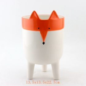 pote de raposa em cerâmica pote de raposa