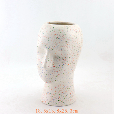 Stoneware Face Vase