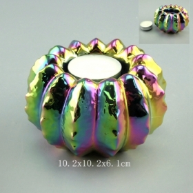 Casquilho cerâmico de vela de cerâmica para revestimento de arco-íris