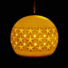 cerâmica xmas pendurado ornamento led luz